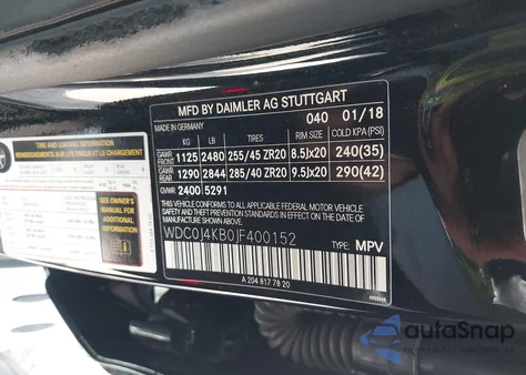 2018 Mercedes-Benz Glc 300 Coupe 4Matic from USA, damaged, VIN WDC0J4KB0JF400152